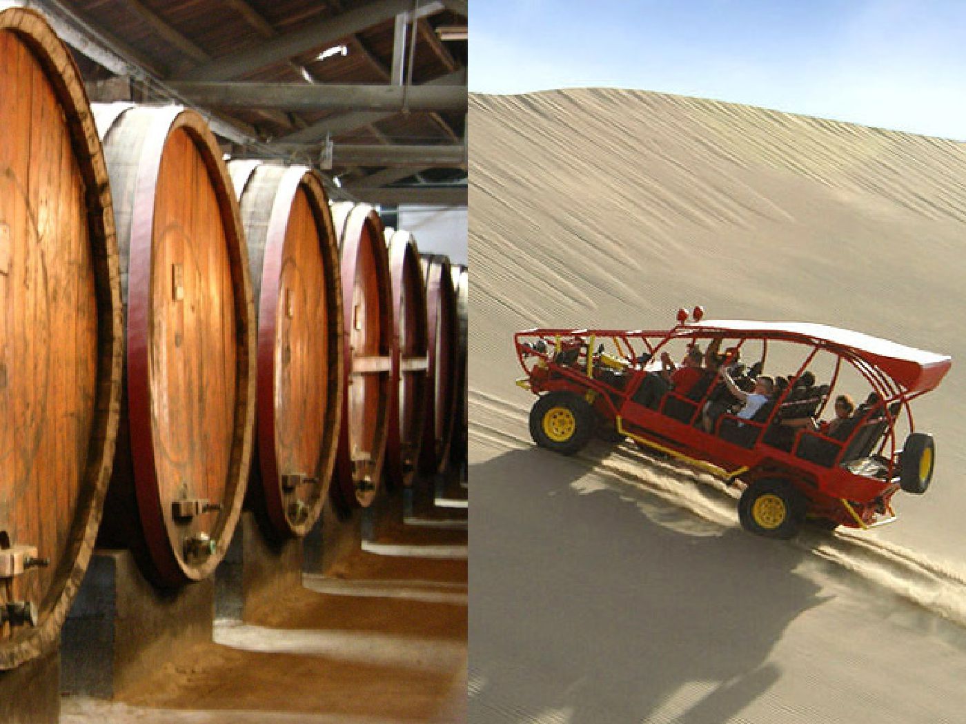 full day tubulares + tour de bodegas en Ica.